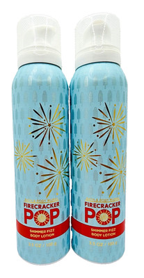 Bath & Body Works Firecracker Pop Shimmer Fizz Body Lotion 3.5 Oz x2