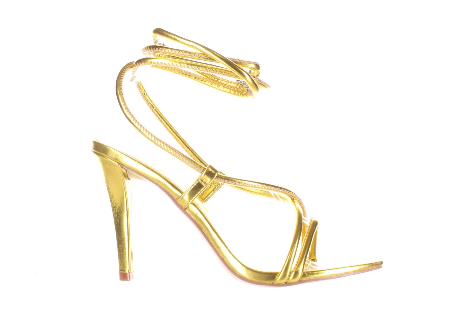 JLO by Jennifer Lopez Womens Rainia Gold Ankle Strap Heels Size 6.5 (7705469)
