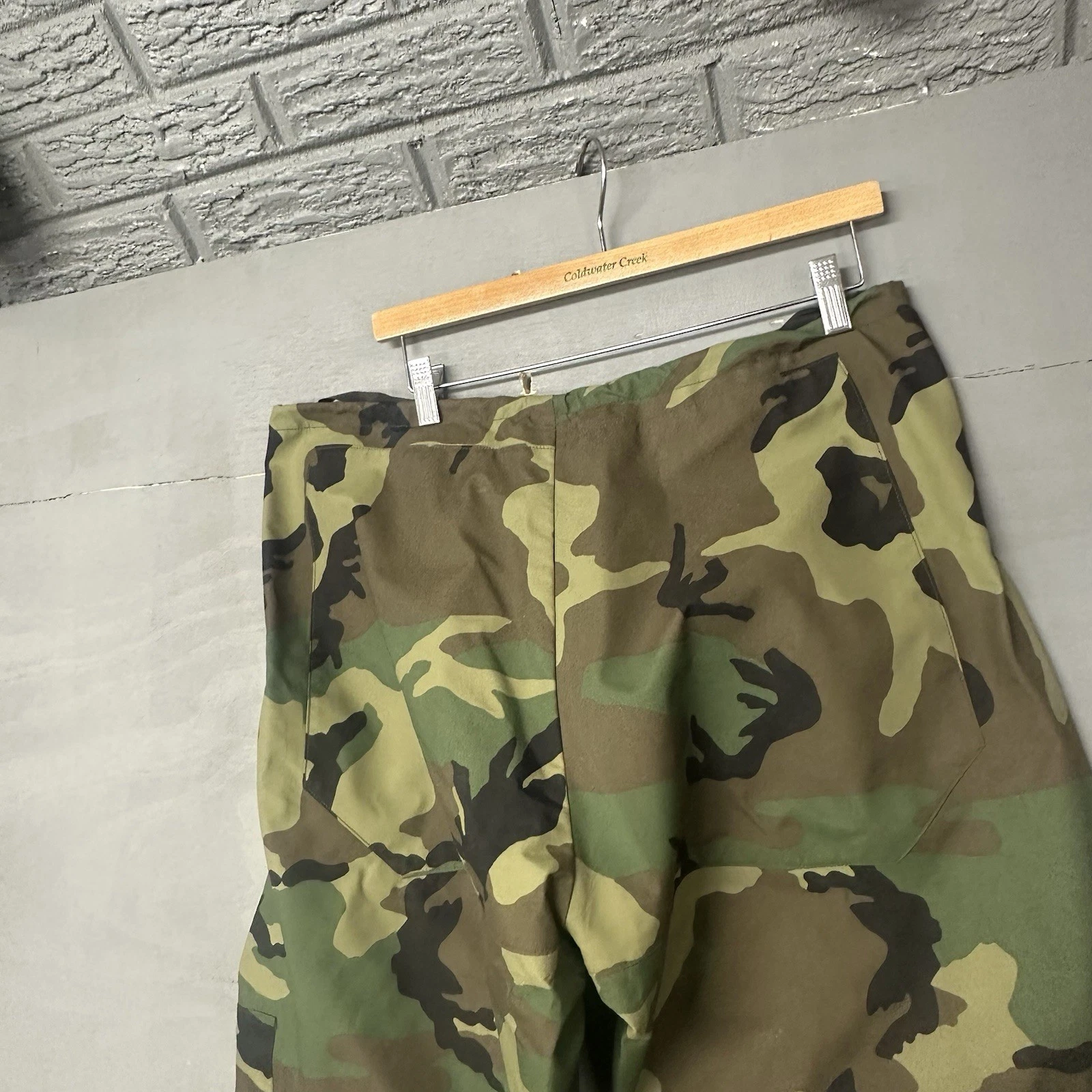 Vtg 80s ECWCS Gore-Tex Pants Mens M-R US Army Woodland Camo Military Trousers 87