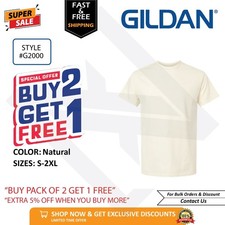 Gildan G200 Ultra Cotton T Shirt BUY 2 GET 1 FREE Blank Plain Casual Unisex Tee.