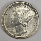 1927-D Mercury Silver Dime 10c Denver Mint  XF / AU