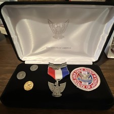 Boy Scouts of America Eagle Scout Medal, Pins, Patch Set & Presentation Box