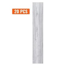 VEVOR Peel & Stick Vinyl Floor Tiles 36 x 6 in. Gray Woodgrain Flooring