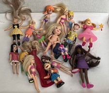 Random Mixed Lot of Girl Small Toys Disney Barbie etc., 17 pcs.