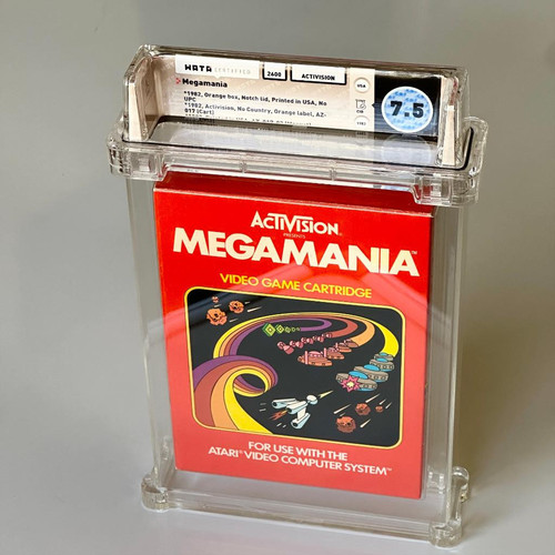 WATA GRADED Atari 2600 Activision Megamania Game Cartridge 7.5 CIB