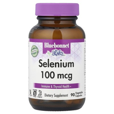Bluebonnet Nutrition Selenium 100 mcg 90 Vcaps Egg-Free, Fish Free, Gluten-Free,