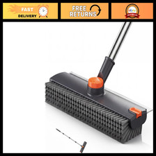 Heavy-Duty Long Handle Scrub Brush  Squeegee Broom for Efficient Cleaning