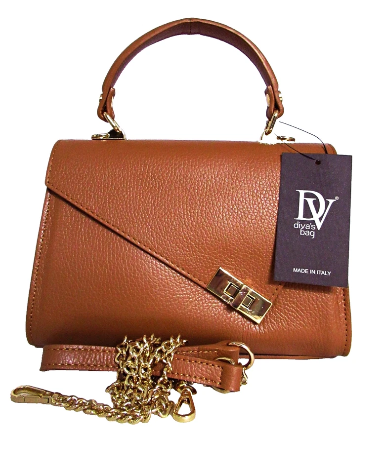 BOLSO DE MANO DE CUERO GRANULADO DE MODA ITALIANO BOLSO CARTERA por DIVA - HECHO EN ITALIA Foto 2 de 4