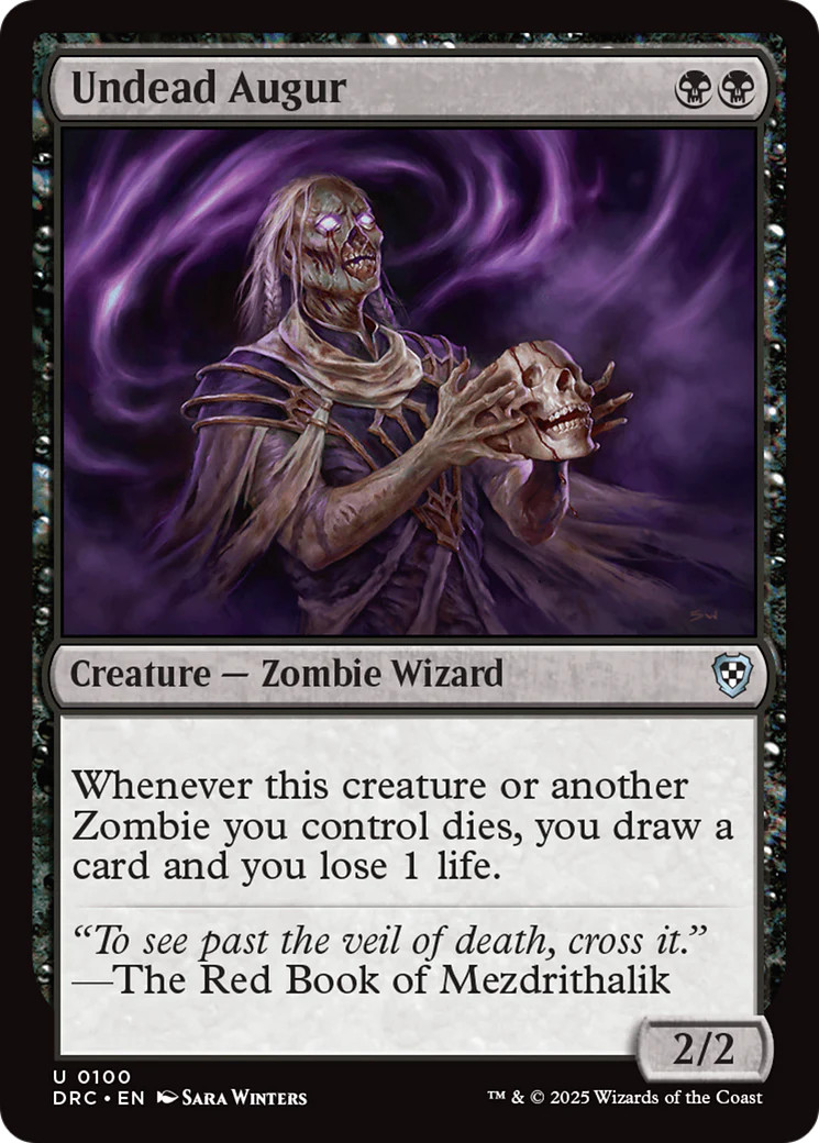 MTG Undead Augur [Aetherdrift Commander] Near Mint Magic