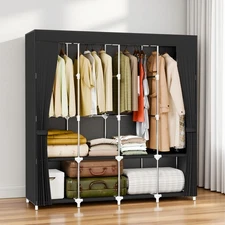 Heavy Duty Garment Rack XL Clothes Rack Freestanding Closet Clothing Shelves US