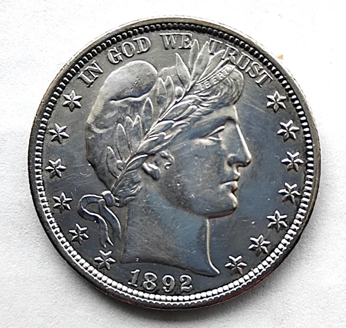 🧿1892 BARBER HALF DOLLAR.....GEM.....AU /BU.......WOW!🧿
