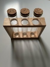Bürobedarf (Reagenzgläser mit Korkstopfen inkl. Halterung)