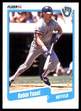 Robin Yount 1990 Fleer #340 Brewers MLB READ FREE SHIPPING AutographDen
