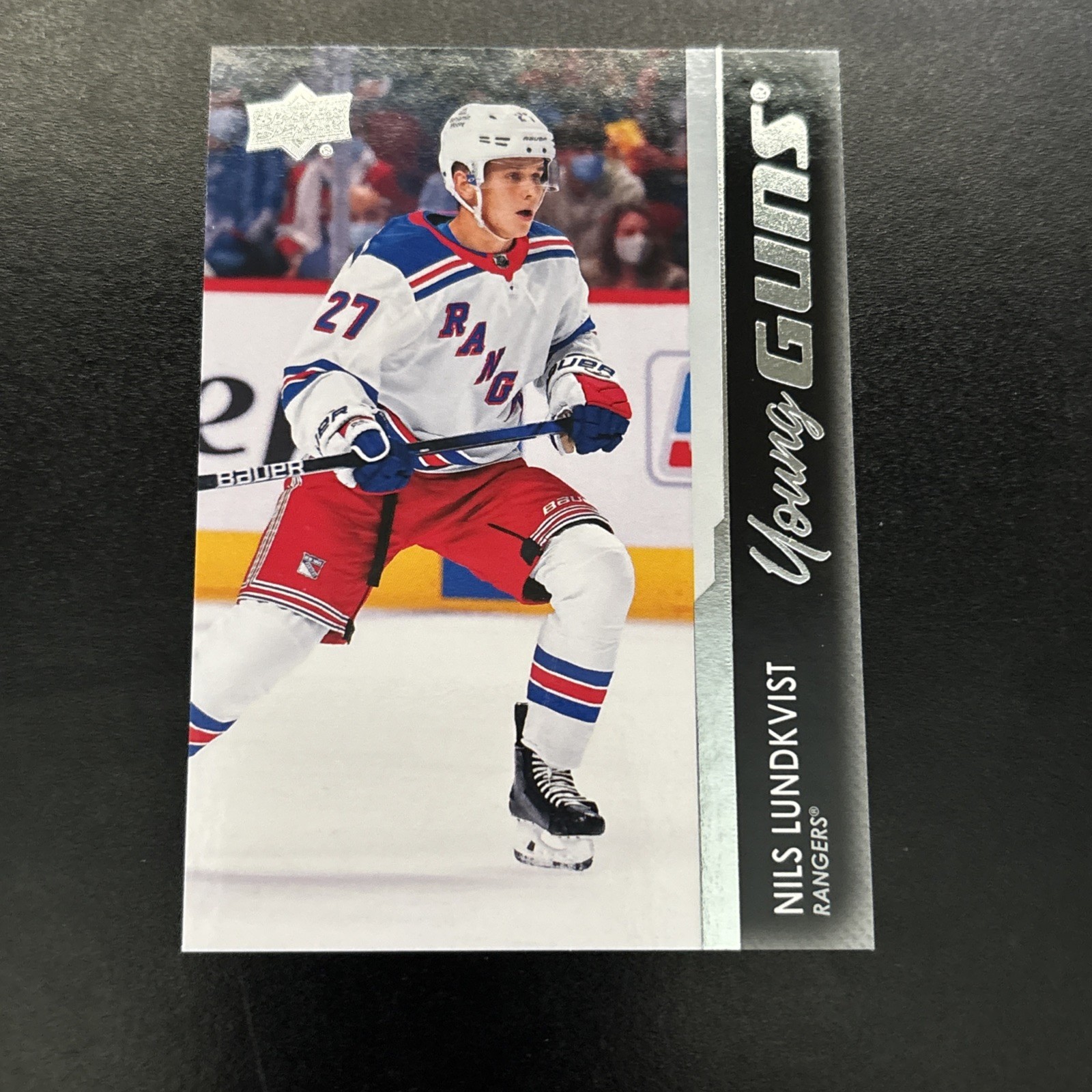 2021-22 Upper Deck UD Young Guns YG Nils Lundkvist Rookie Card RC #456 Rangers!