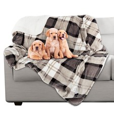 PETMAKER Pet Blanket - Reversible Waterproof Plaid Throw Protects Couch, Car,...