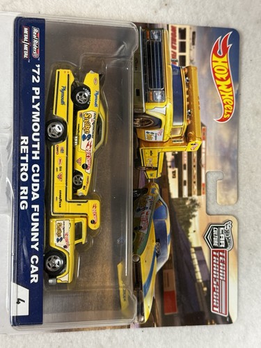 2018 Hot Wheels Team Transport ‘72 Plymouth Cuda Funny Car Retro Rig ( #4) - Picture 8 of 9