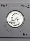 1961 US Proof 90% Silver Washington Quarter 25c BU Uncirculated