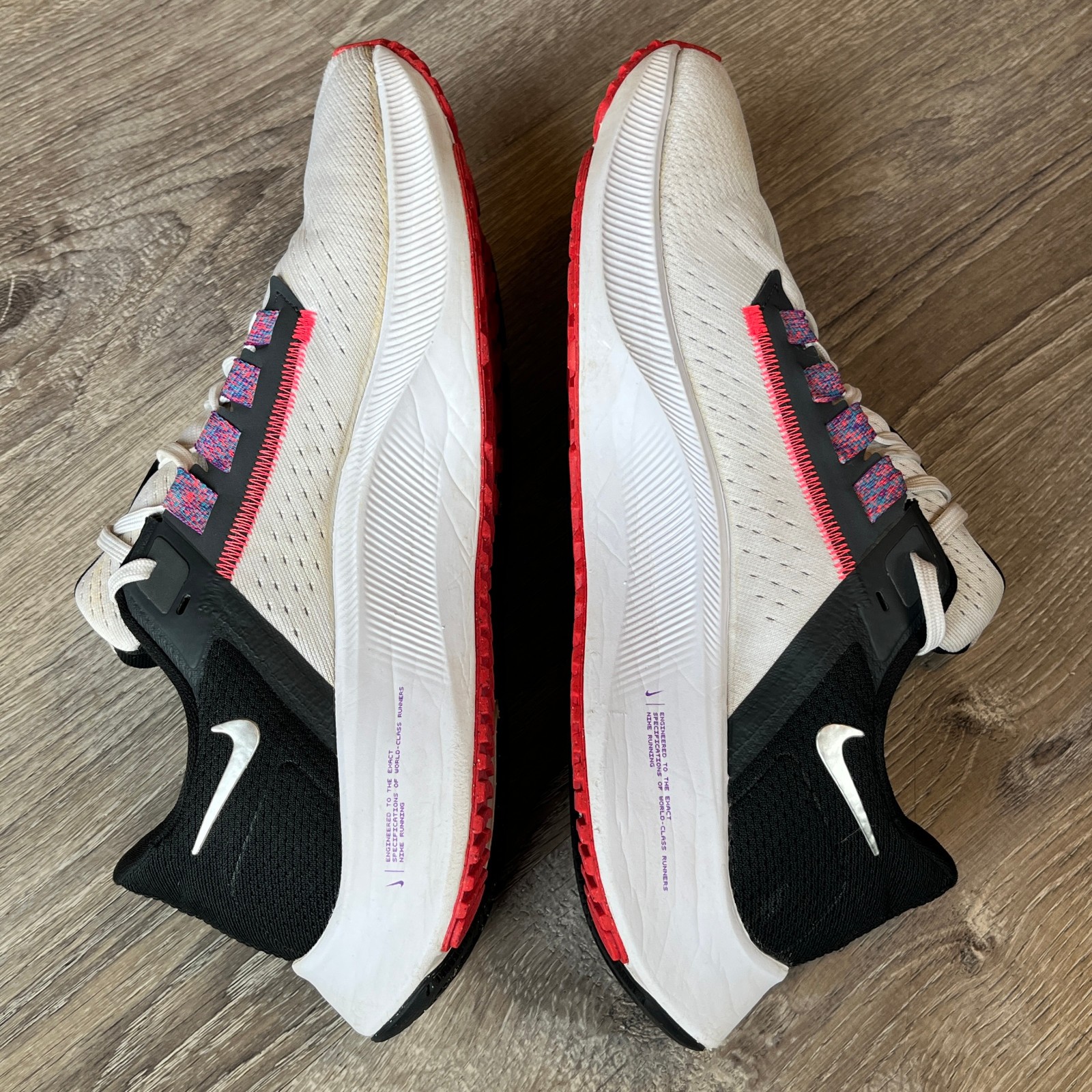 Nike Air Zoom Pegasus 38 Running Shoes White Black Womens 11 UK 8.5 EU 43 thumbnail 5