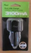 Rosewill Dual USB Car Charger 3100mA 12V Cigarette Lighter Socket Splitter Power