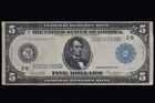 1914 $5 FEDERAL RESERVE NOTE ✪ VF VERY FINE ✪ B NEW YORK FRN 999 ◢TRUSTED◣