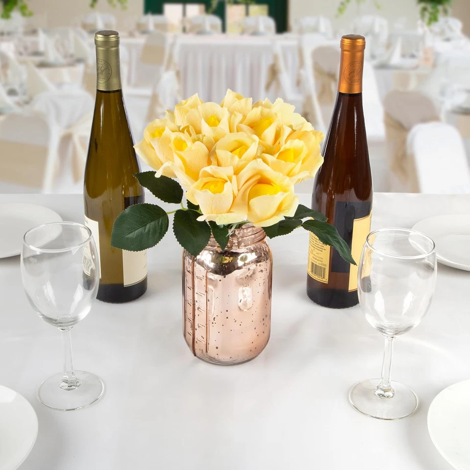 Flores artificiales rosa - 48 piezas tacto real 11,5 pulgadas conjunto de flores falsas con tallos f Foto 4 de 4