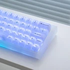 115 Keys Crystal Transparent White PC Jelly MDA Profile Custom Keycap Set Box