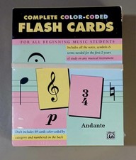 Complete Color Coded Flash Cards for All Beginning Music Students Cards-NEW