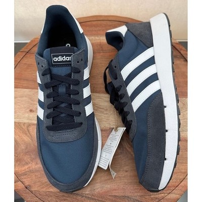Adidas Run 60s 2.0 Mens Sneakers Navy Blue Grey White FZ0962 Size 9