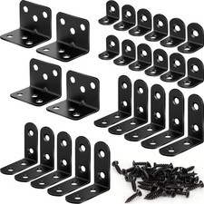 26PCS L Bracket Corner Brace Kit, 3 Sizes Stainless Steel L Brackets for Wood...