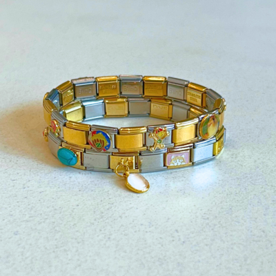 2 Bracelet En Laiton Doré Avec Strass Et Perles Style Vintage Idéal