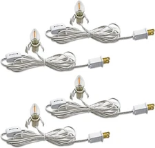C7 Accessory Cord With 4 C7 Led Light Bulb Candelabrabase E12 Socket ul Listed W