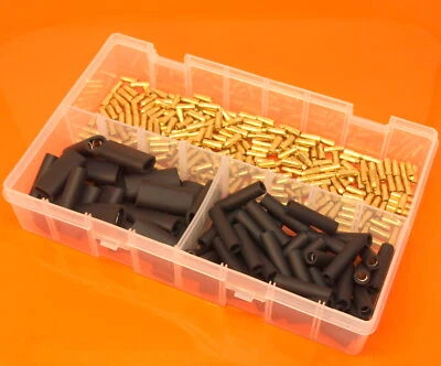 Lucas Style Brass Bullet Connector Single Double 4.7mm Connectors - 325 Pieces