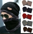 6 Winter Beanie Hat Scarf Set Fleece Warm Balaclava Snow Tactical Cap Men Women — photo 2