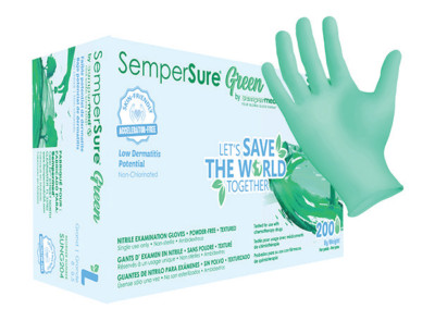 200 Count - Green Nitrile Gloves, Non-Latex - Small/Medium/Large/XLarge