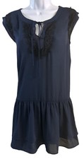 Lane Bryant Dress Navy Blue Jersey Stretch Sleeveless Knee Length Women’s Sz 24