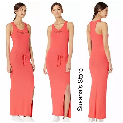 bebe logo maxi dress