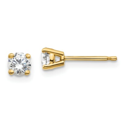 14K Gelbgold Lab-Created Diamant 1/2ctw VS/SI, D E F, 4 Krappen Ohrringe