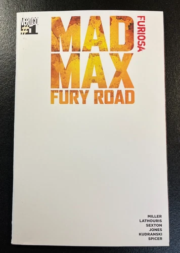 Mad Max Fury Road Furiosa 1 VARIANT Blank SKETCH RARE Vertigo George Miller