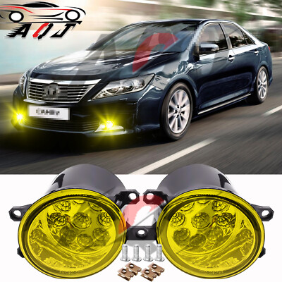 Front Bumper yellow LED Fog Light Lamp Pair for 14-20 Infiniti Q50 QX60 QX80