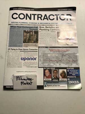 Contractor Magazine December 2023 Plumbing Hydronic Mechanical Systems L@@K !!