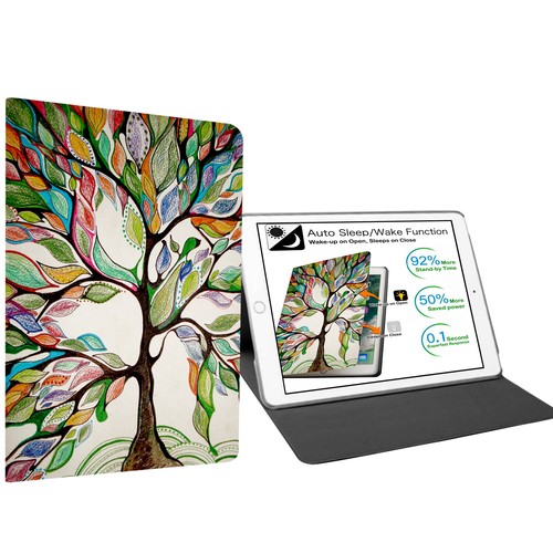 iPad 9.7 Air 5 4 3 2 1 5th 6th 7.9 10.2 10.5 10.9 Flip Cover Watercolor Flowers - Picture 107 of 150