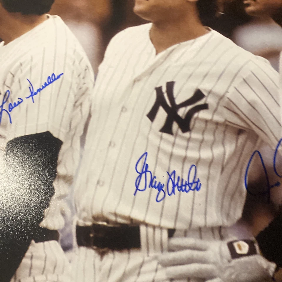 Yankees 16x20 Photo Lou Piniella, Graig Nettles, Chris Chambliss Auto 16x20 JSA - Image 3 of 4