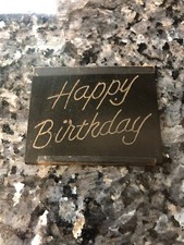 HAPPY BIRTHDAY SCRIPT MASTER TEMPLATE ENGRAVING FOR NEW HERMES FONT TRAY EUC