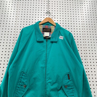 【希少】80s BARNEYS sweat harrington jacket Vintage 90s Eddie Bauer Harrington Jacket Mens Medium Green