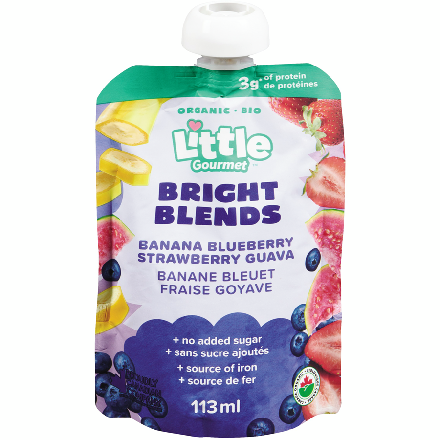 4-Pack Baby Gourmet Bright Blends Banana Blueberry Strawberry