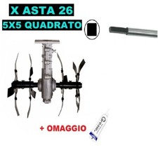 Gruppo Zappette Ø26-5x5  Quadrato  per Decespugliatori Motozappa per Orto Fresa