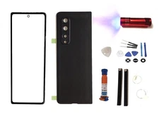 Touch Screen Repair Kit Fit Galaxy Z Fold 3 Front Glass Black Back Replacement