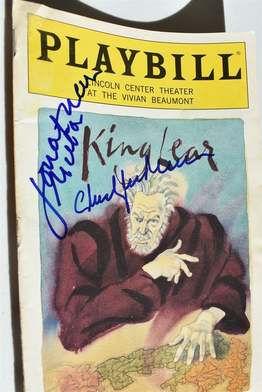 CHRISTOPHER PLUMMER JONATHAN MILLER KING LEAR opening SIGNED Broadway Playbill