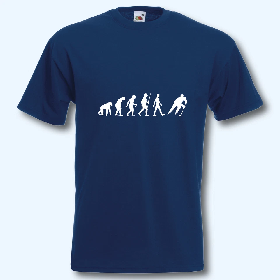 FRUIT OF THE LOOM T-Shirt Evolution Eishockey T-Shirt Fun-Shirt Wintersport