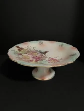 Vintage Bavaria Schumann Arzberg Germany Wild Rose Pedestal Cake Plate 12 Inch
